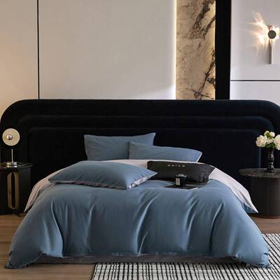秋冬简约高支高密全棉磨毛四件套纯棉加厚纯色床单被套床上用品