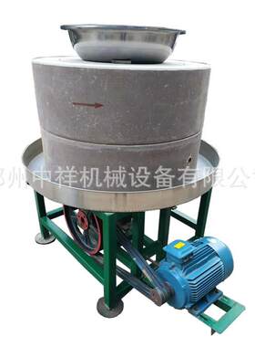 双石磨小麦磨面机香油芝麻酱石磨机小型家用电动石磨肠粉机