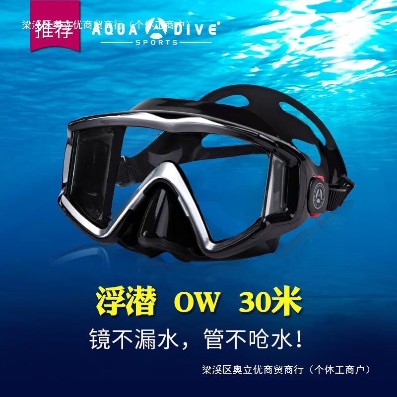 潜水镜大框防水高清干式呼吸管浮潜三宝装备专业深潜水肺近视面镜