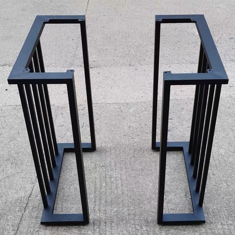 定制铁艺桌腿岩板桌腿实木办公桌腿桌架支架茶几餐桌腿会议可调