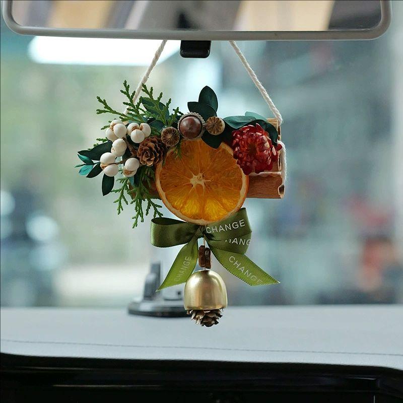 大橘大利橙片车内挂件 DIY手工材料肉桂车挂装饰墙挂圣诞节日礼品