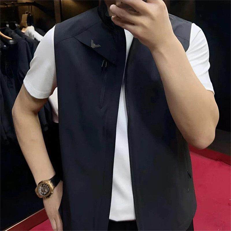 高端男士软壳立领马甲2026春季商务休闲修身坎肩夹克百搭上衣