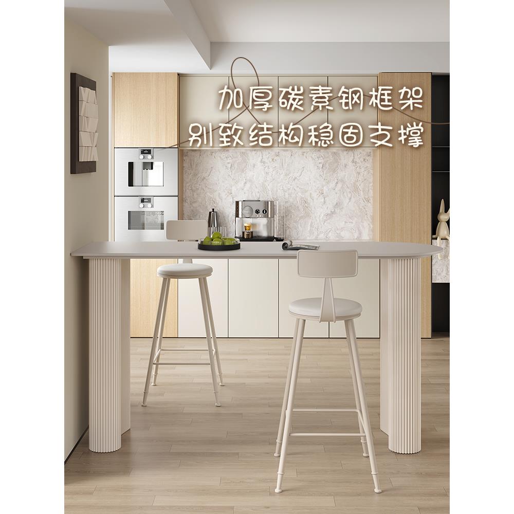 奢岩轻型VMH板吧台桌家用客厅厨房边隔断吧台台阳靠墙半圆小户高