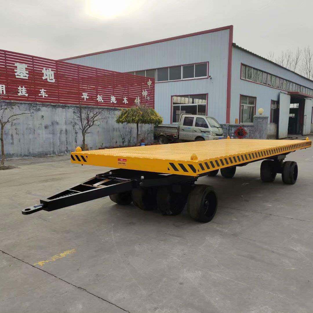 30吨设备底盘重型平板拖车6000*2400平板工具搬运拉货推挂车