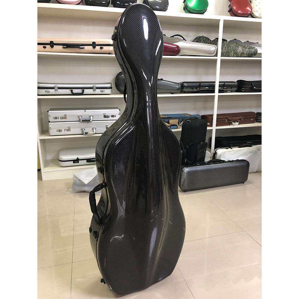 通灵牌优质大提琴碳纤维硬盒琴盒黑色直销