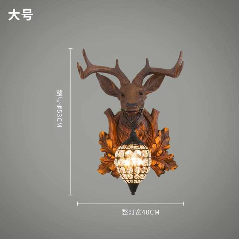 北【创意鹿角壁灯鹿头欧式客厅装饰个性酒吧店铺床头批发】背
