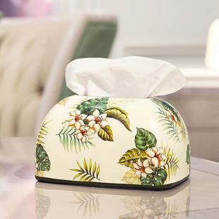 高档美式陶瓷家餐简约抽纸盒欧式客厅茶用摆件厅装饰纸抽盒几餐纸