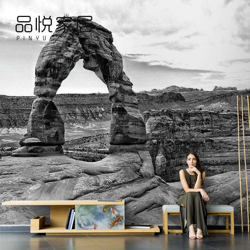 北欧简约格调风景风景壁纸创意现代客厅电视背景墙纸卧室墙布壁画