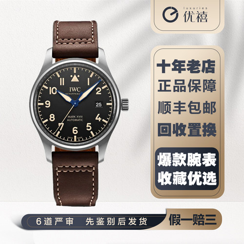 全套盒证[9.8新]万国飞行员系列钛金属自动机械手表男IW327006