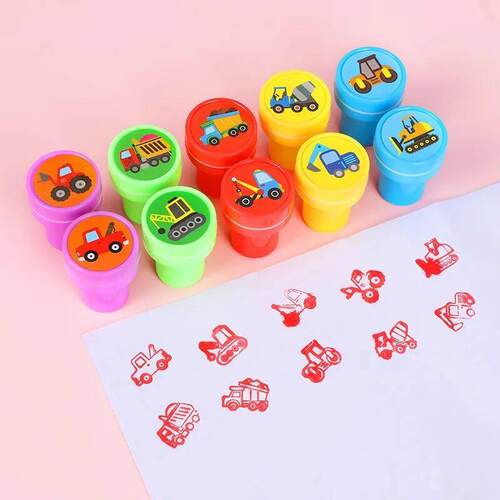 10Pcs Cute Unicorn Theme Party Self-ink Stamps Toy for Kids