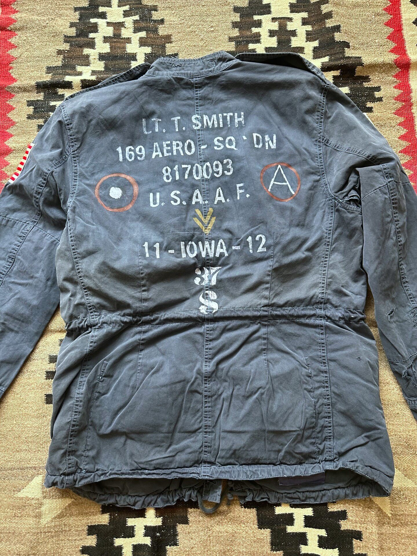 RRL Distressed Military Patch Jacket — front