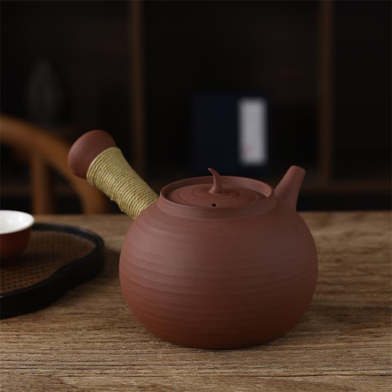 手炉工砂铫烧水壶侧08红把急须煮茶壶炭电陶炉泥跳盖碳潮汕工茶夫