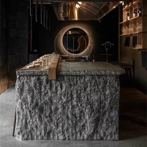 异形底座摆件酒店轻奢高档化雕塑台客厅样板房展台岛台大理石石墩