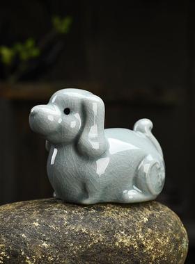 十二生肖茶宠摆件装饰12小动物陶瓷开片可养茶桌茶玩中国风礼物