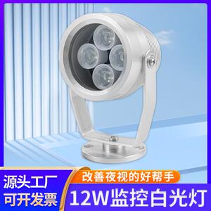 LED白光灯监控夜视全彩夜视补光灯小区卡口照明辅助灯探照灯12V
