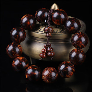 精选正宗收藏级海南黄花梨紫油梨佛珠文玩手串2.0源头好货