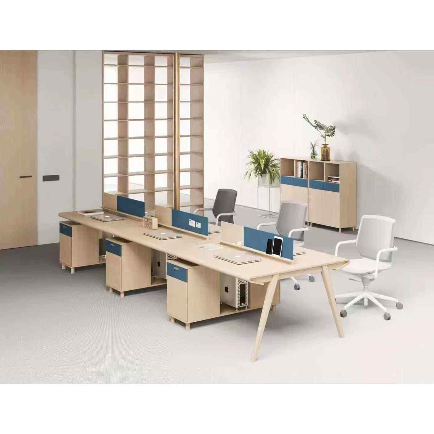 办公桌椅组合简约现代双人办公室家具员工屏风工位2/4人位职员桌