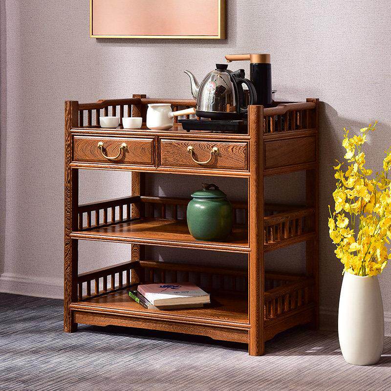 鸡翅木茶水柜中式红木餐边柜家用实木茶边柜茶几茶架储物柜备餐柜