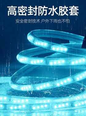 ?lePMJ-2835d冰客蓝色灯带氛围厅户外防水灯带ktv霓虹室柔外性排