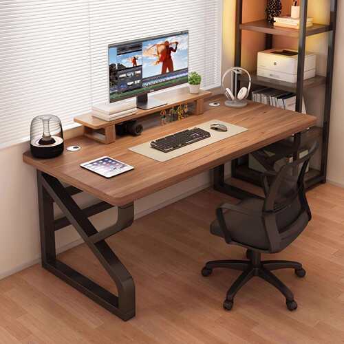 实木电脑桌台式卧室家用小型书桌学生写字桌双人电竞桌简约办公桌