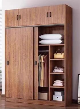 衣用柜家用卧室出租房现代免简约组装RFB经济型安推装拉门衣柜实