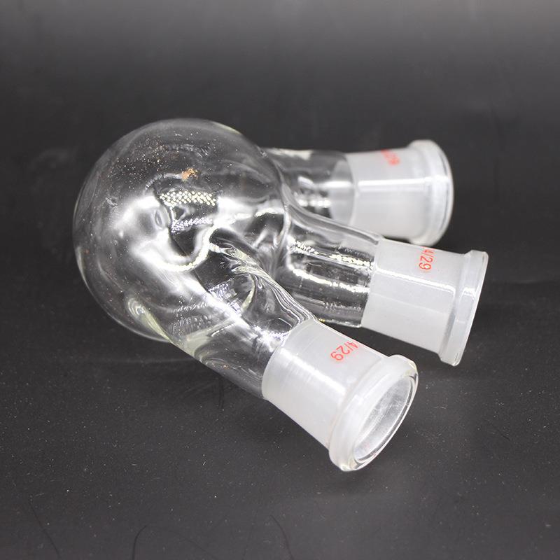 蜀牛三口烧瓶250/500ml/1000/2000ml圆底烧瓶直斜多颈烧瓶三口瓶