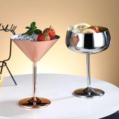 Stainless Steel Wine Glass Goblets Champagne Goblet Cocktail