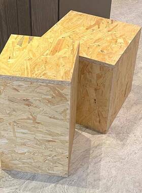 木质陈列箱欧松板木箱子包边处理OSB木箱木制茶几木墩运输木包装