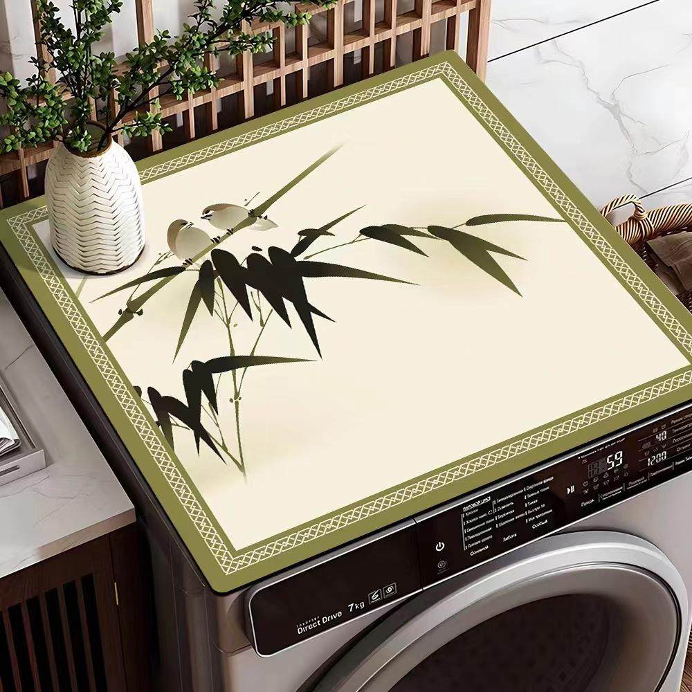 美式复古滚筒洗衣机盖垫防水防晒台面保护垫家用冰箱顶部防尘盖布,居家布艺,床头罩,淘宝优惠券,粉丝福利购,淘宝优惠卷