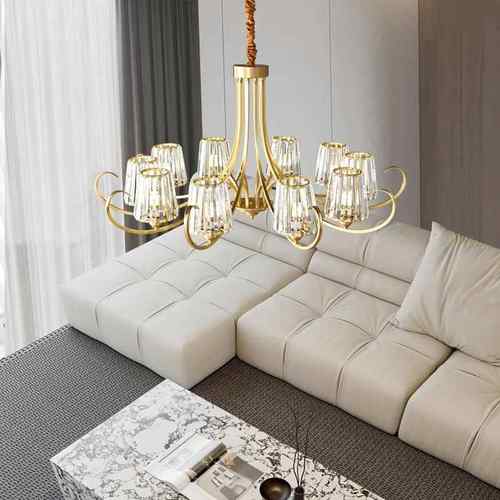 客厅灯全15404铜小美式吊灯灯厅主卧室灯具乡村简约大气法餐古式