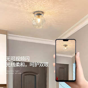 冰块走廊过道灯网红石头玻璃氛围创意家装 轻奢入户玄关吸顶灯