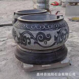 石雕柱墩石园林古建柱基石空心石柱墩底座柱顶石柱础石青石柱墩子