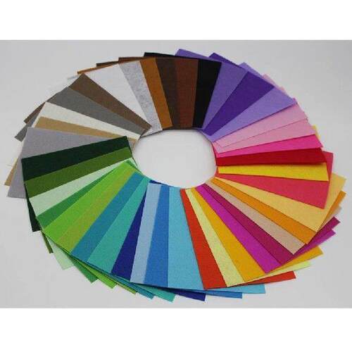 40pcs Wool Felt DIY Nonwoven Material Bag Craft Supplies