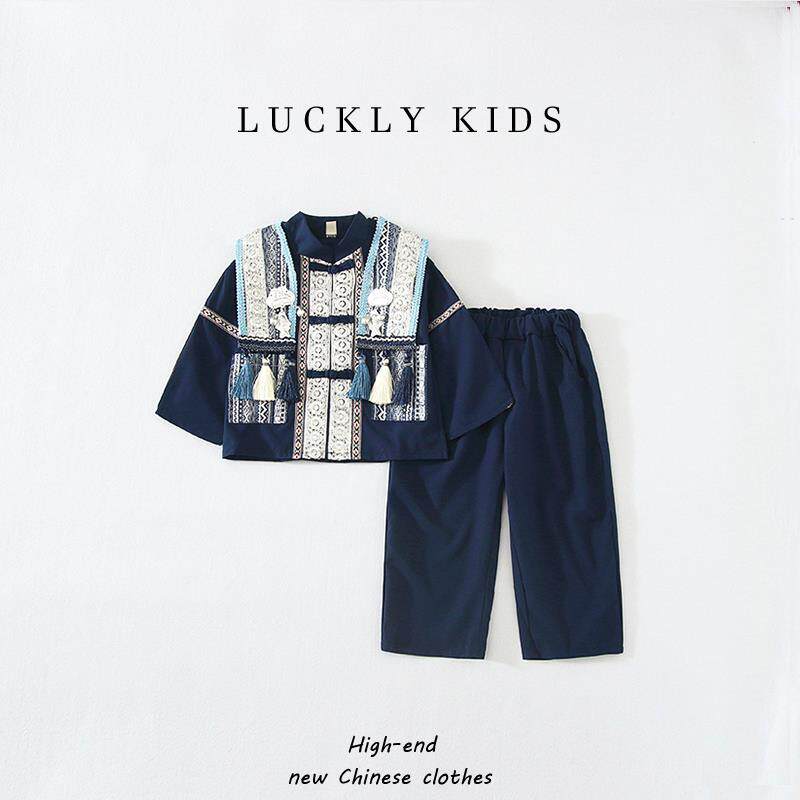 正品民幼族服装风儿童汉服男族童中国女童广西壮男孩儿园中秋节演