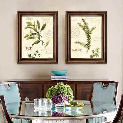 客厅沙发简约装饰画美式风餐厅背景墙组合挂画卧室床头植物壁画