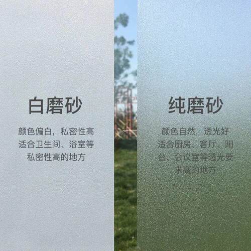 磨砂玻璃专用贴纸玻璃防窥膜玻璃窗磨砂贴纸公司装饰遮光门带胶窗