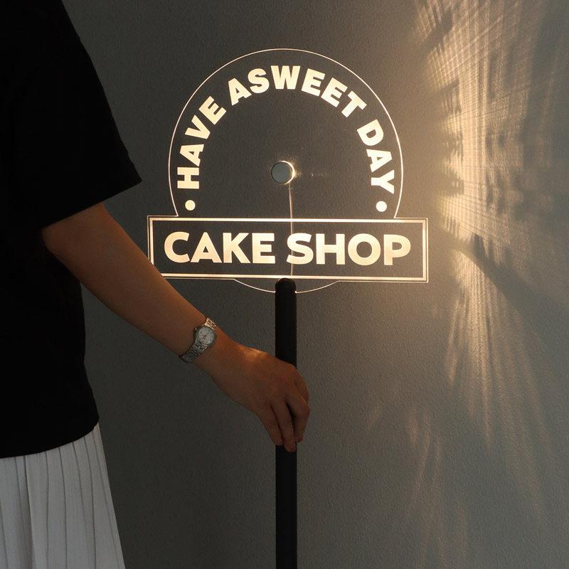 简约落地广告牌定制 奶茶店门口充电发光立牌 引流户外立式展示牌