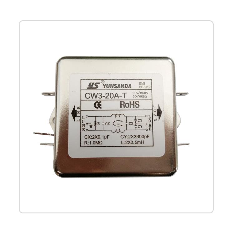 雕刻机滤波器10A/20A/30A 220V EMI电源滤波器输