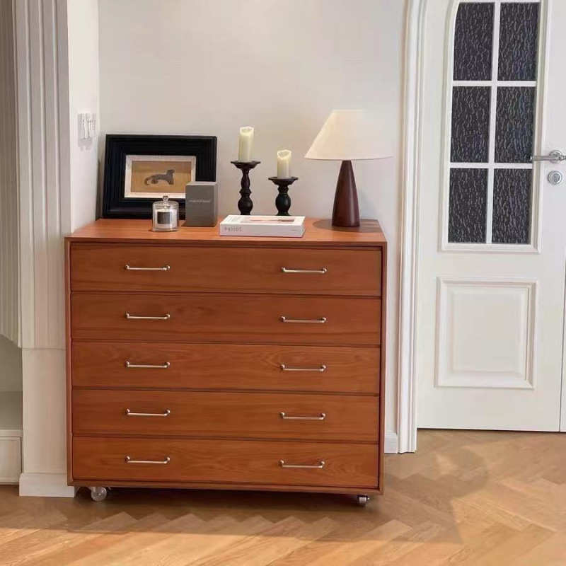 斗柜中古五斗柜多功能卧室实木简约储物柜北欧现代抽屉收纳客厅