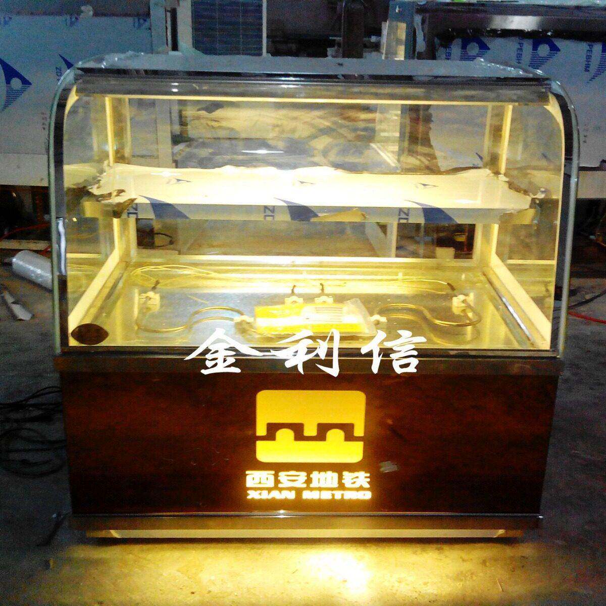立式二层新款芝士蛋挞保温箱熟食糕点陈列加热展示柜烤盘