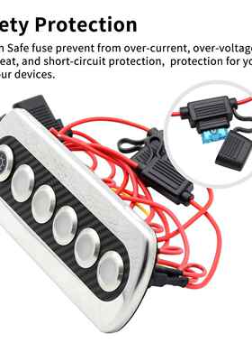 新款艇车游改装6按钮面板开AOS3100-关12V20房A大电流位按钮IP66