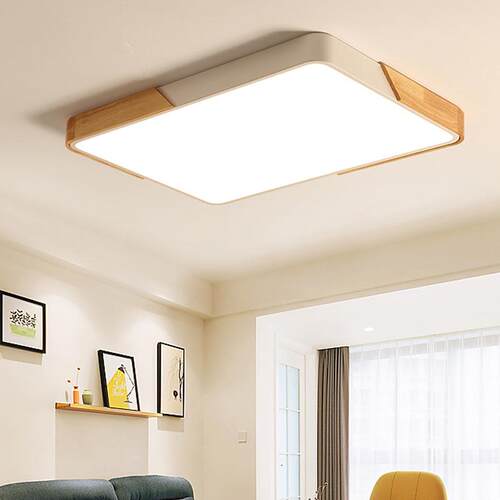 北欧原木家用led卧室灯客厅吸顶灯现代简约全屋灯具套餐2023新款