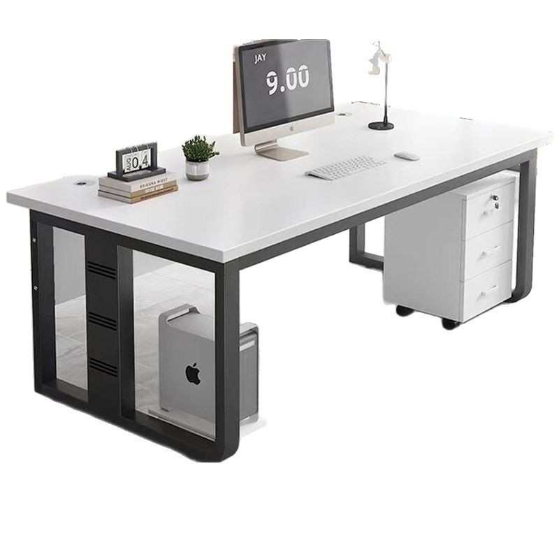 电脑桌台式简约现代老板办公桌子职员工位桌椅组合家用书桌单人桌