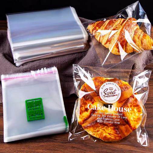 欧包透明自粘袋现烤碱水面包包装袋自封袋甜甜圈贝果食品打包袋子