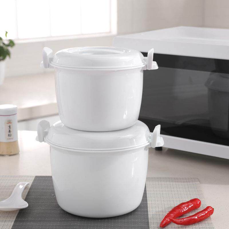 微波炉专用器皿蒸饭煲家用加厚饭锅大小号加热煮米饭盒塑料带盖锅