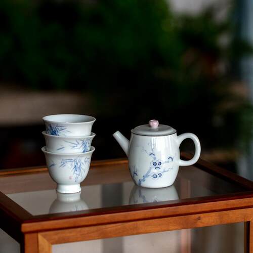 纯绘日式容月茶仿古手工壶陶瓷家用公泡手茶壶容月壶单壶办带过滤