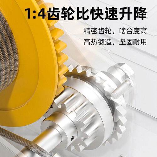 自锁式摇MAGA-102绞盘 200磅磅16002500磅2手0米钢丝绳手摇绞1盘