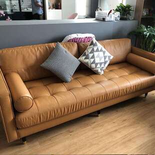 北欧小户型布艺沙发复古网红现代简约客厅双人4人三人乳胶皮沙发