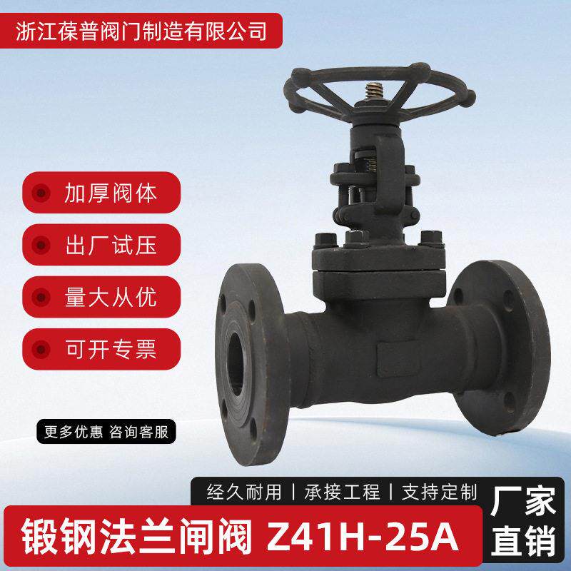 Z41H-16C锻钢法兰闸阀温压闸阀A105材质手动明杆闸阀源头工厂