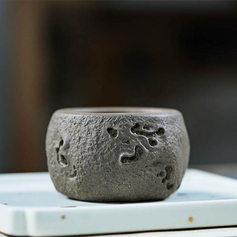 宜兴紫砂主人杯清灰段泥品茗杯小口杯茶碗配壶小杯子